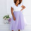 Clothing Proud Poppy Clothing Skirts | Selena Tulle Skirt In Lilac Shimmer