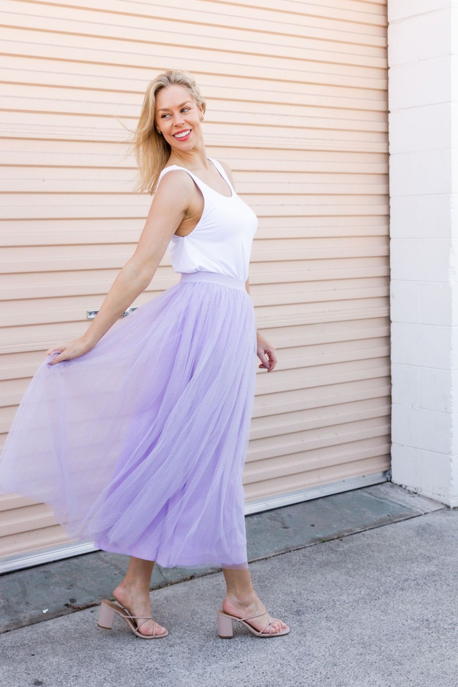 Clothing Proud Poppy Clothing Skirts | Selena Tulle Skirt In Lilac Shimmer