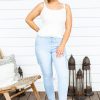 Clothing Proud Poppy Clothing Jeans | Florence Denim Joggers In Light Blue