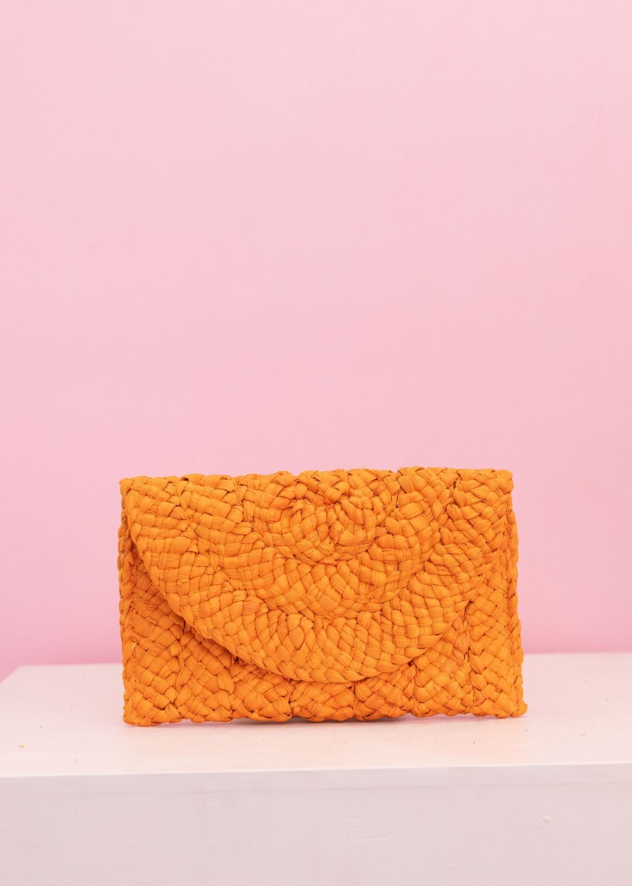 Accessories Proud Poppy Clothing Bags | Libby Clutch In Orange