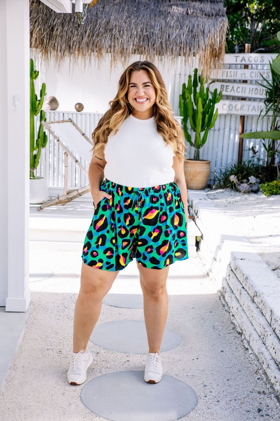 Clothing Proud Poppy Clothing Shorts | Harlow Shorts In Neon Leopard By Kasey Rainbow