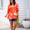 Clothing Proud Poppy Clothing Tops | Peak Top In Pink Lady Print