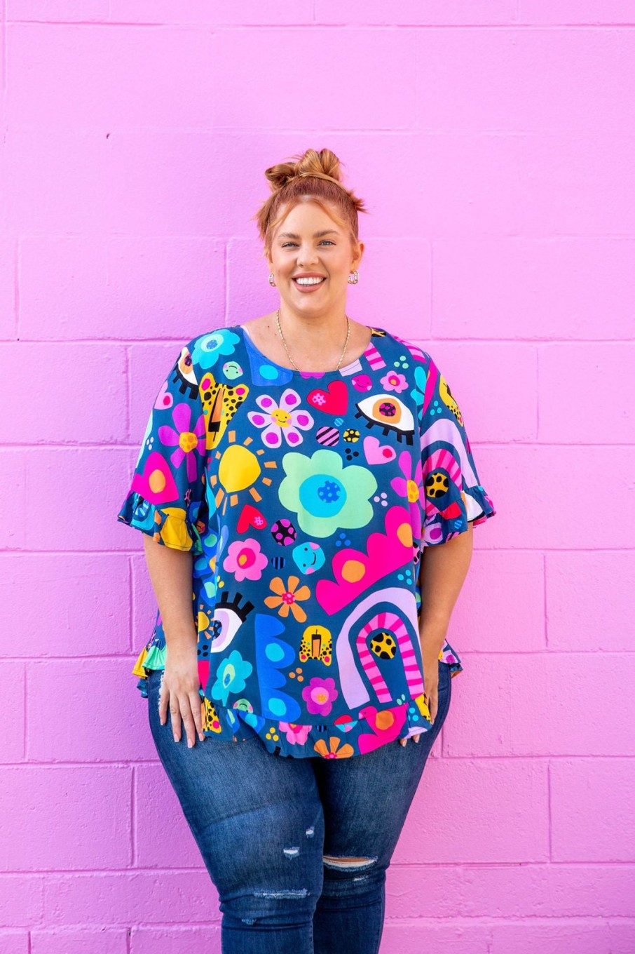 Clothing Proud Poppy Clothing Tops | Tilly Top In Kasey Rainbow My Things