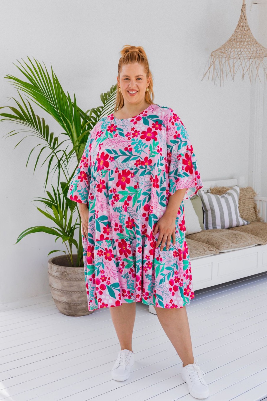 Dresses Proud Poppy Clothing | Sadie Dress In Festive Floral By Kasey Rainbow