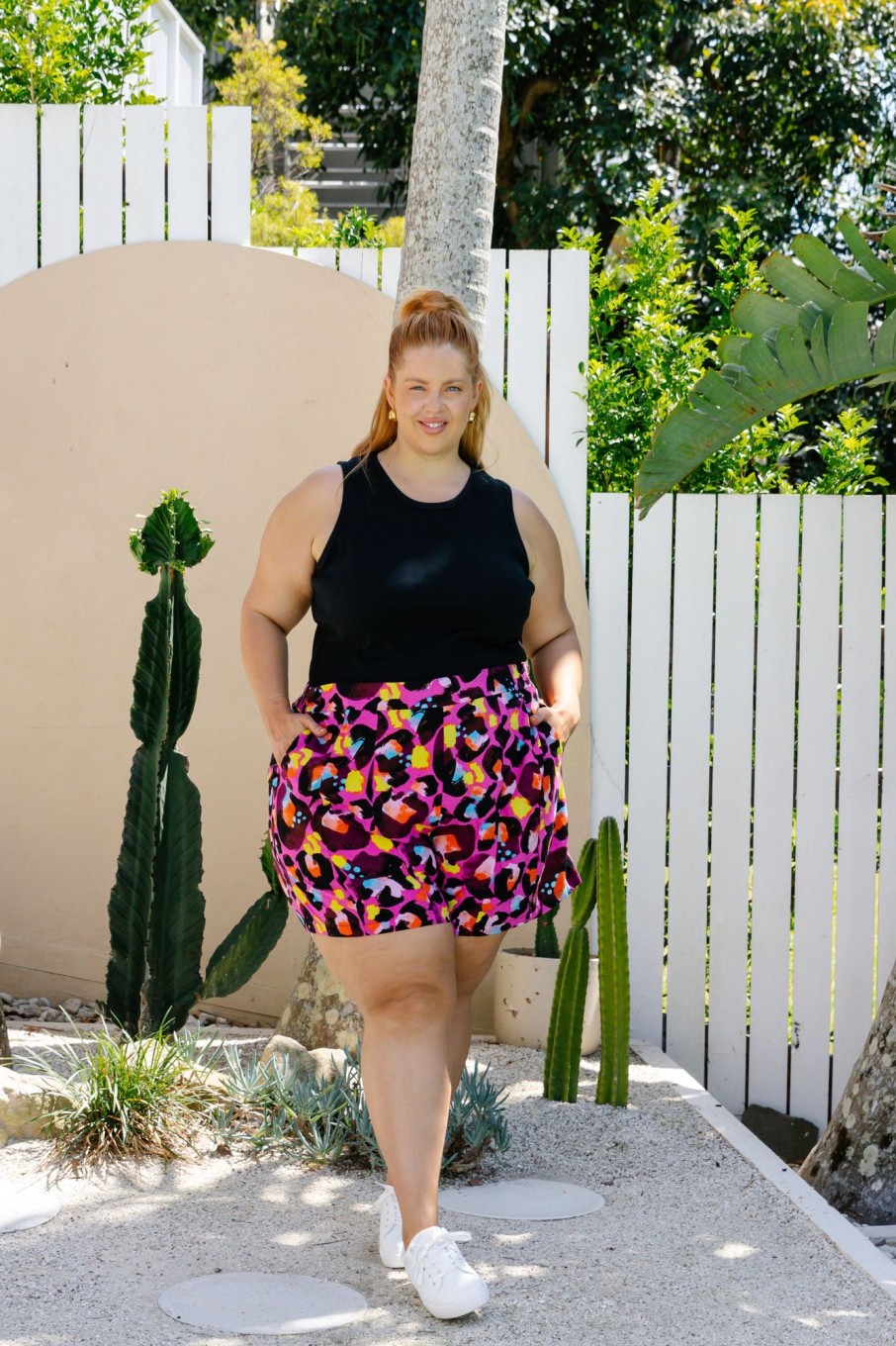 Clothing Proud Poppy Clothing Shorts | Caity Shorts In Coco Print By Kasey Rainbow