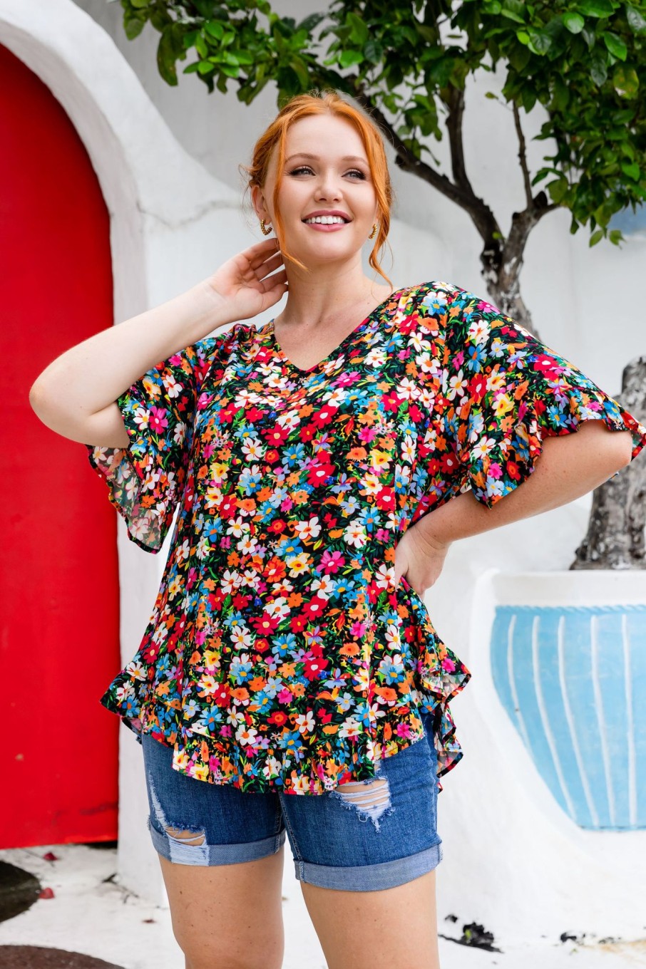 Clothing Proud Poppy Clothing Tops | Natalie Top In Azalea