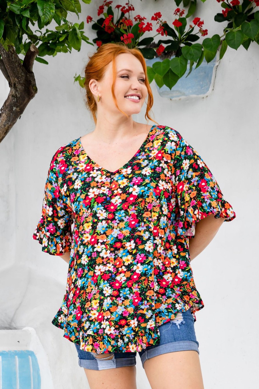 Clothing Proud Poppy Clothing Tops | Natalie Top In Azalea