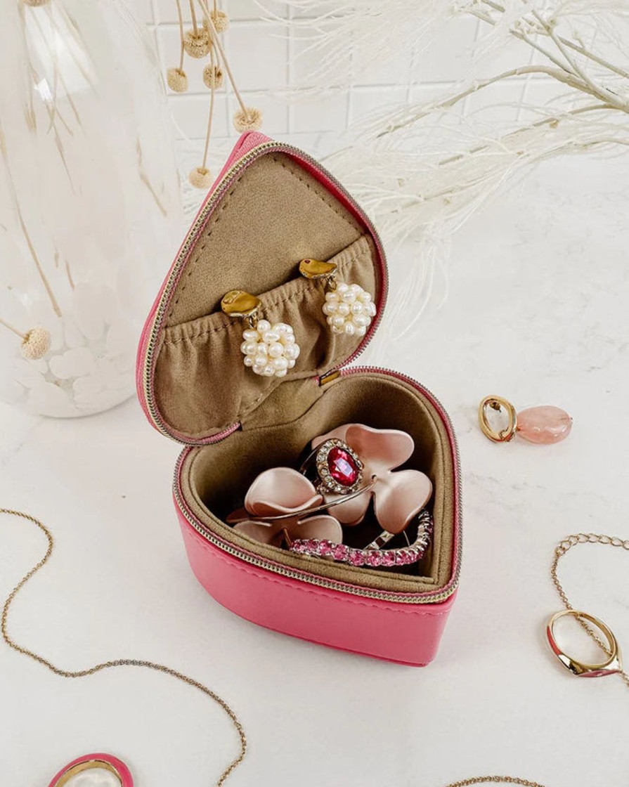 Accessories Proud Poppy Clothing Jewellery Boxes | Valerie Jewellery Box In Pink