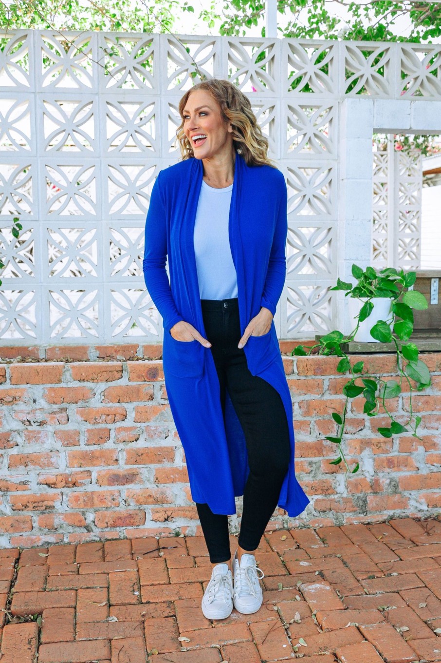 Clothing Proud Poppy Clothing Cardigans & Knits | Jane Cardigan In Electric Blue