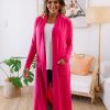 Clothing Proud Poppy Clothing Cardigans & Knits | Jane Cardigan In Hot Pink