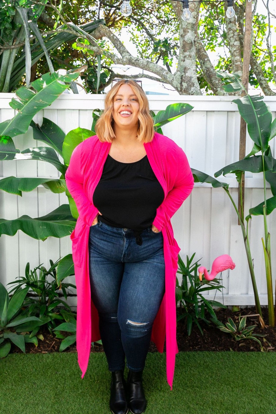 Clothing Proud Poppy Clothing Cardigans & Knits | Jane Cardigan In Hot Pink