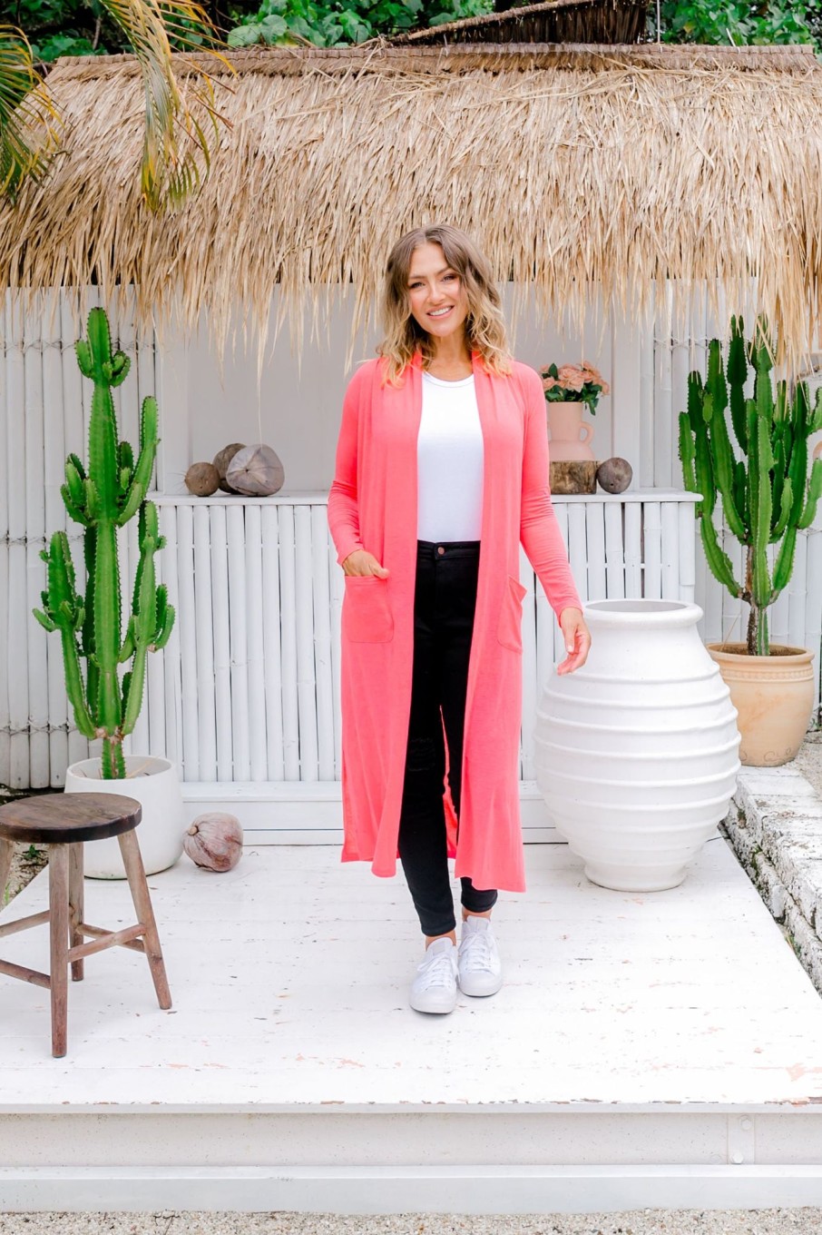 Clothing Proud Poppy Clothing Cardigans & Knits | Jane Cardigan In Peach