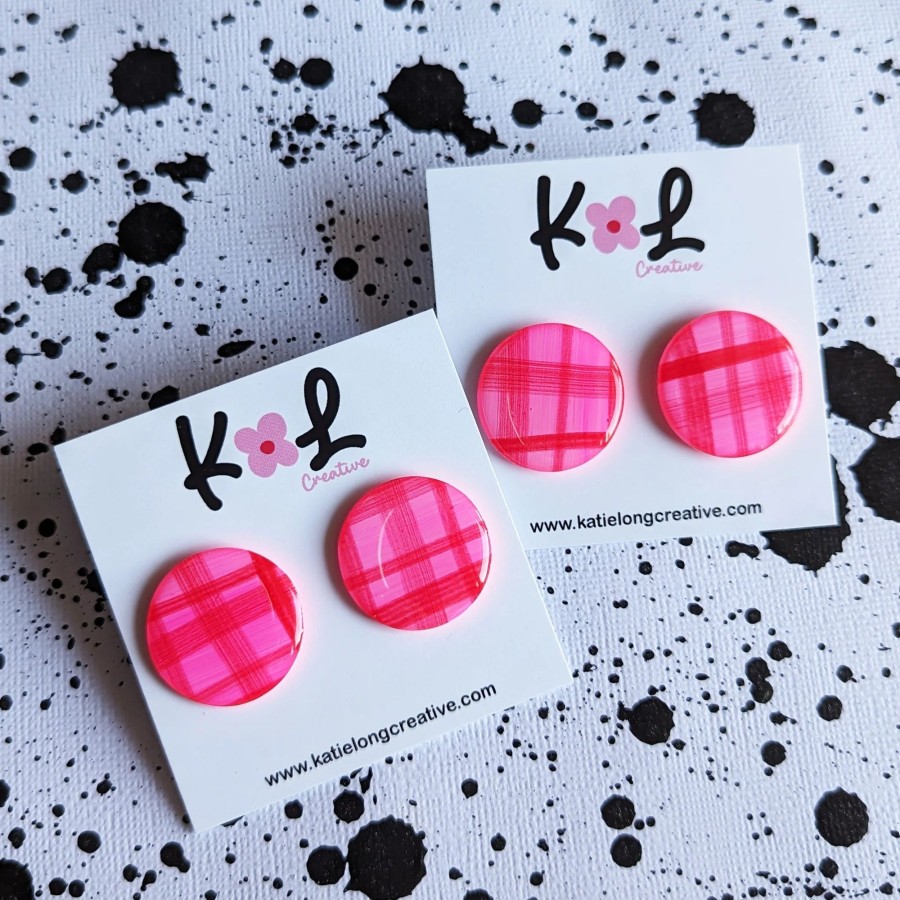 Accessories Proud Poppy Clothing Earrings | Picnic Season Large Studs By Katie Long Creative