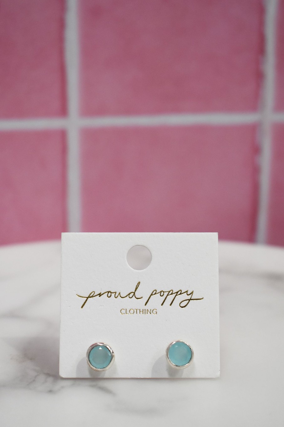 Accessories Proud Poppy Clothing Earrings | Slatwall Hook Earrings In Aqua Chalcedony