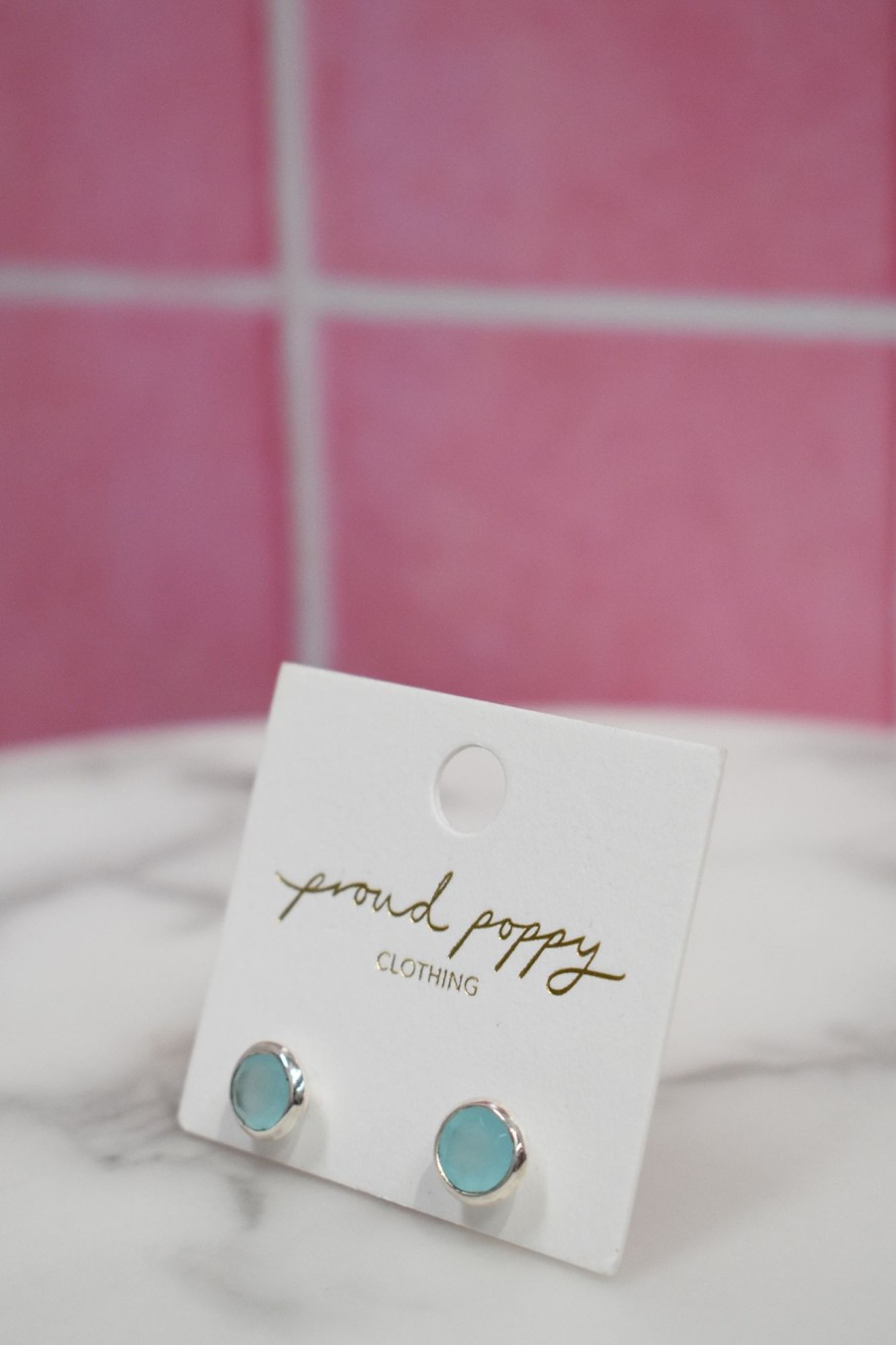 Accessories Proud Poppy Clothing Earrings | Slatwall Hook Earrings In Aqua Chalcedony