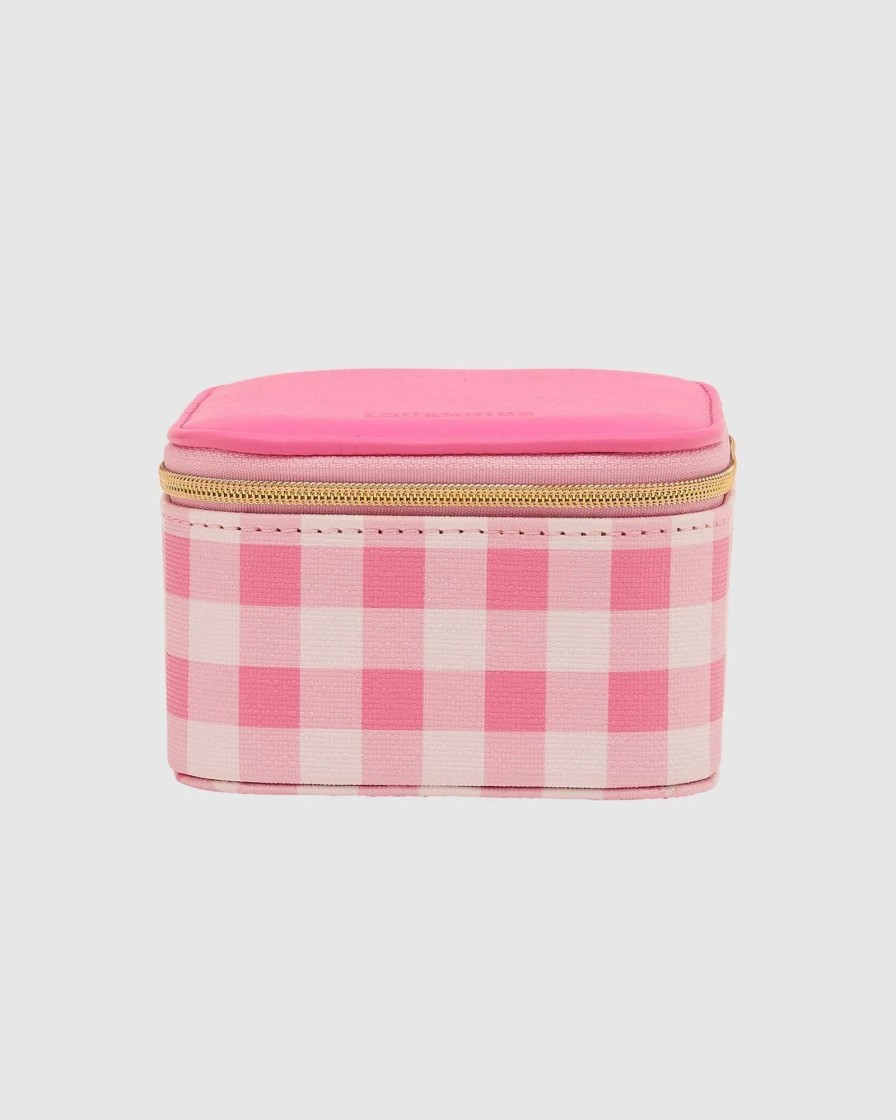 Accessories Proud Poppy Clothing Jewellery Boxes | Beau Jewellery Box In Pink Gingham By Louenhide