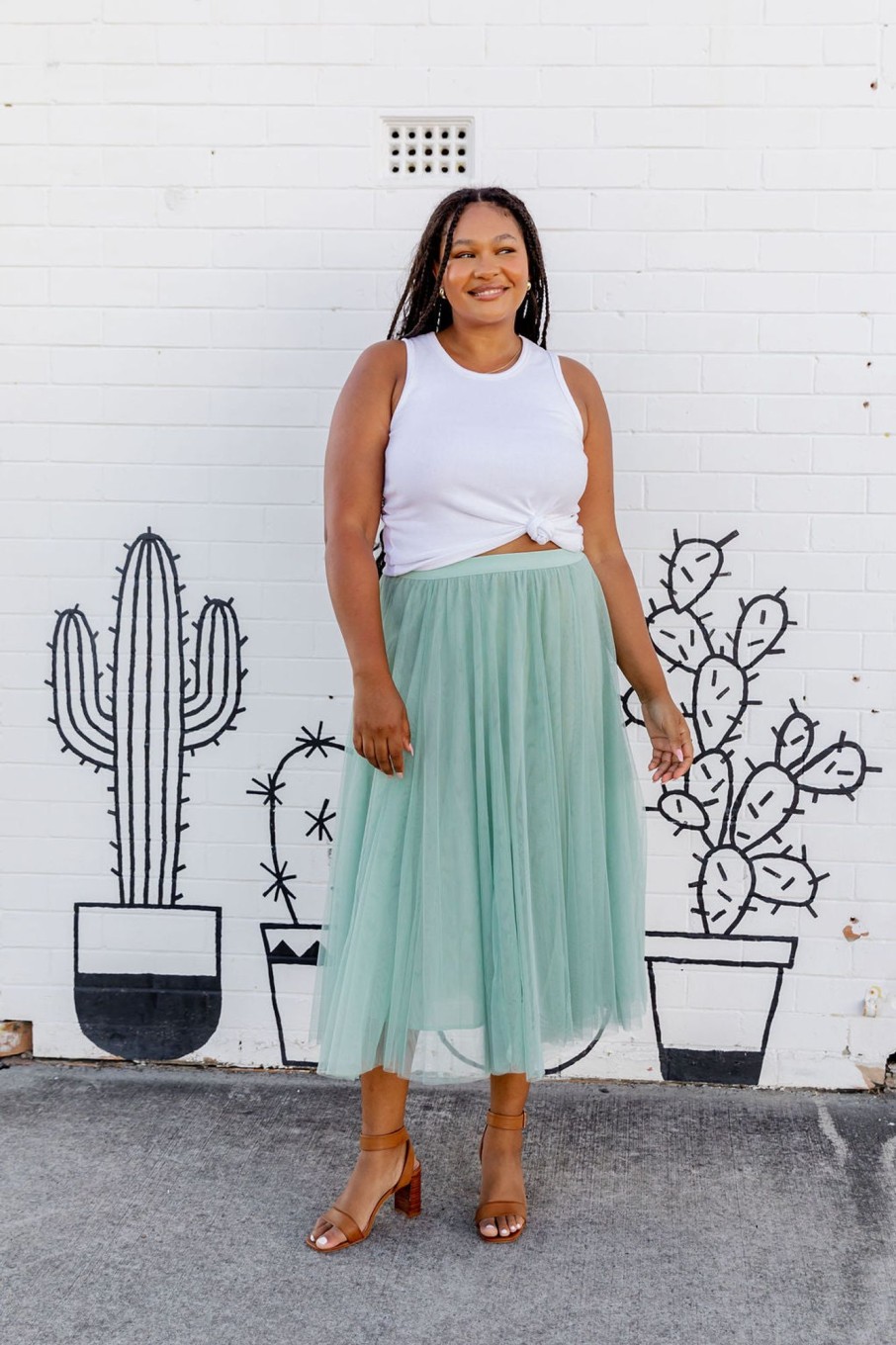 Clothing Proud Poppy Clothing Skirts | Madeline Tulle Skirt In Sage