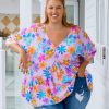 Clothing Proud Poppy Clothing Tops | Peak Top In Mauve Meadow By Kasey Rainbow