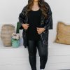 Clothing Proud Poppy Clothing Jackets & Coats | Harlequin Blouse Black Sequin Jacket