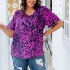 Clothing Proud Poppy Clothing Tops | Phoebe Purple Leopard Top