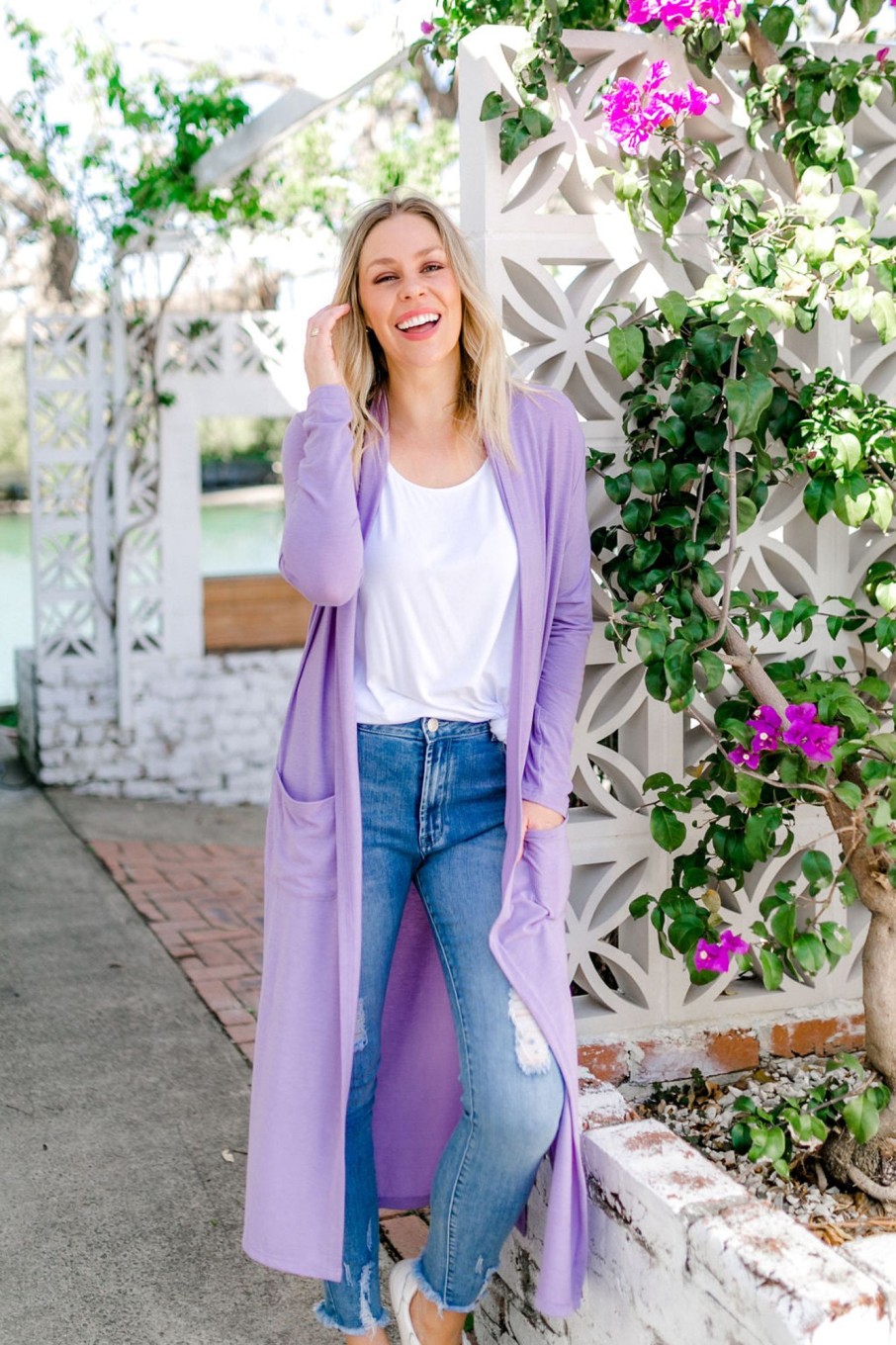 Clothing Proud Poppy Clothing Cardigans & Knits | Jane Cardigan In Lilac