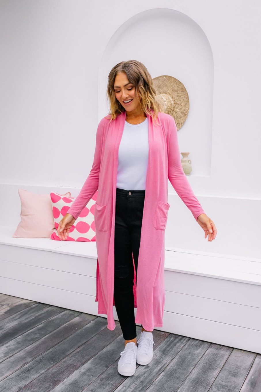 Clothing Proud Poppy Clothing Cardigans & Knits | Jane Cardigan In Dark Pink