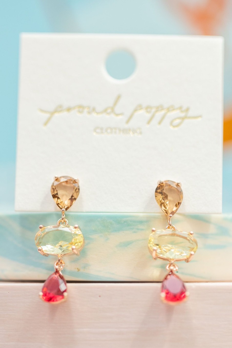 Accessories Proud Poppy Clothing Earrings | Winter Nights Crystal