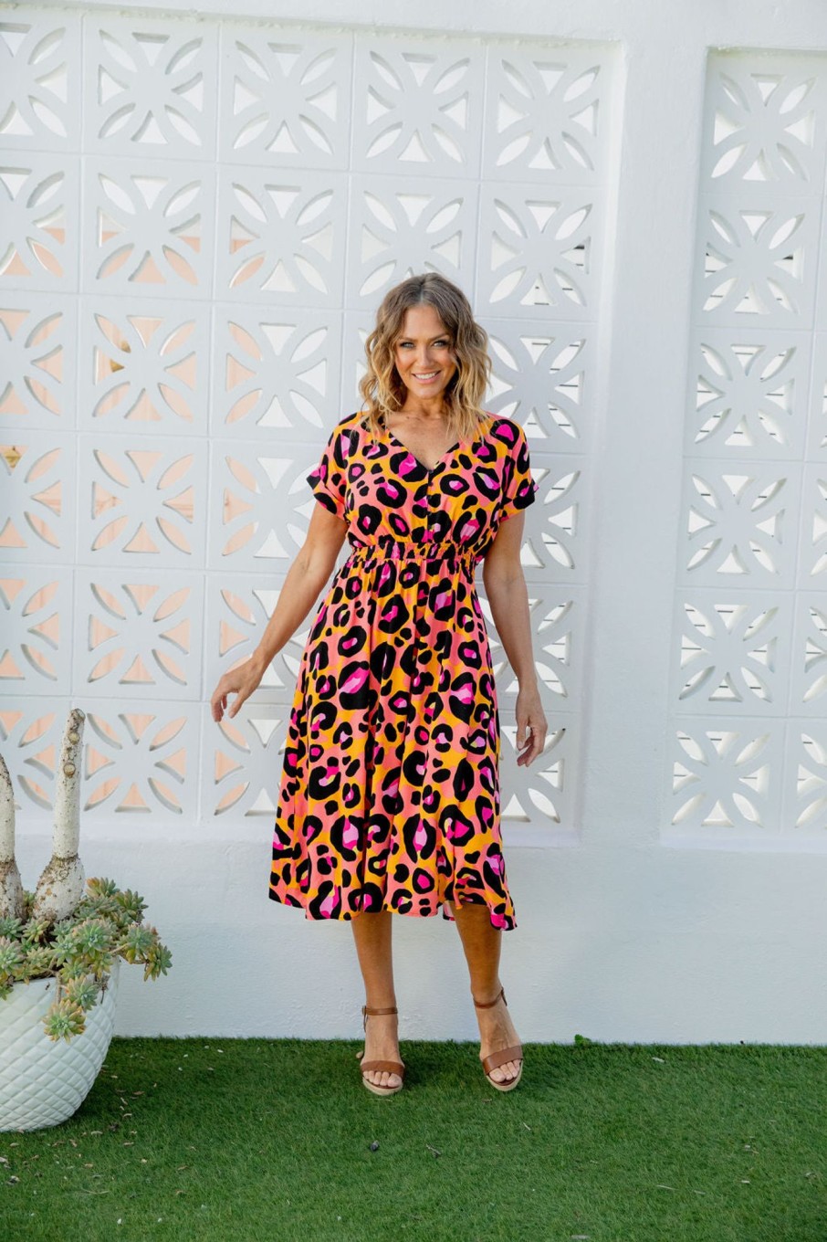 Dresses Proud Poppy Clothing | Millie Dress In Classic Leopard By Kasey Rainbow