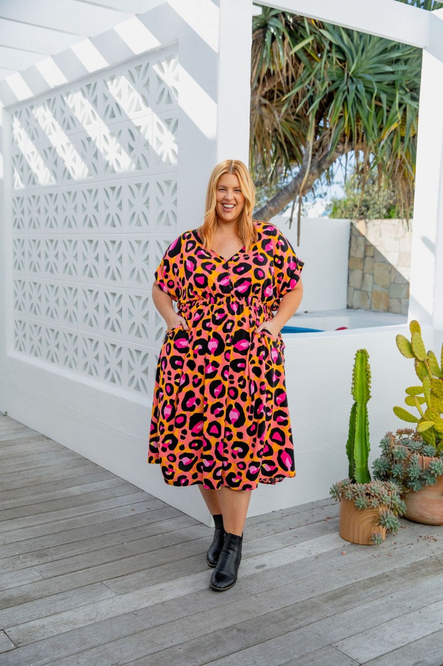 Dresses Proud Poppy Clothing | Millie Dress In Classic Leopard By Kasey Rainbow