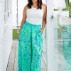 Clothing Proud Poppy Clothing Pants | Larsa Pants In Evergreen Print