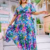 Dresses Proud Poppy Clothing | Bonnie Maxi Dress In Kasey Rainbow Electric Leopard