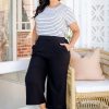 Clothing Proud Poppy Clothing Pants | Easton Wide Leg Black Pants