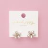 Accessories Proud Poppy Clothing Earrings | Pearl Flower Stud