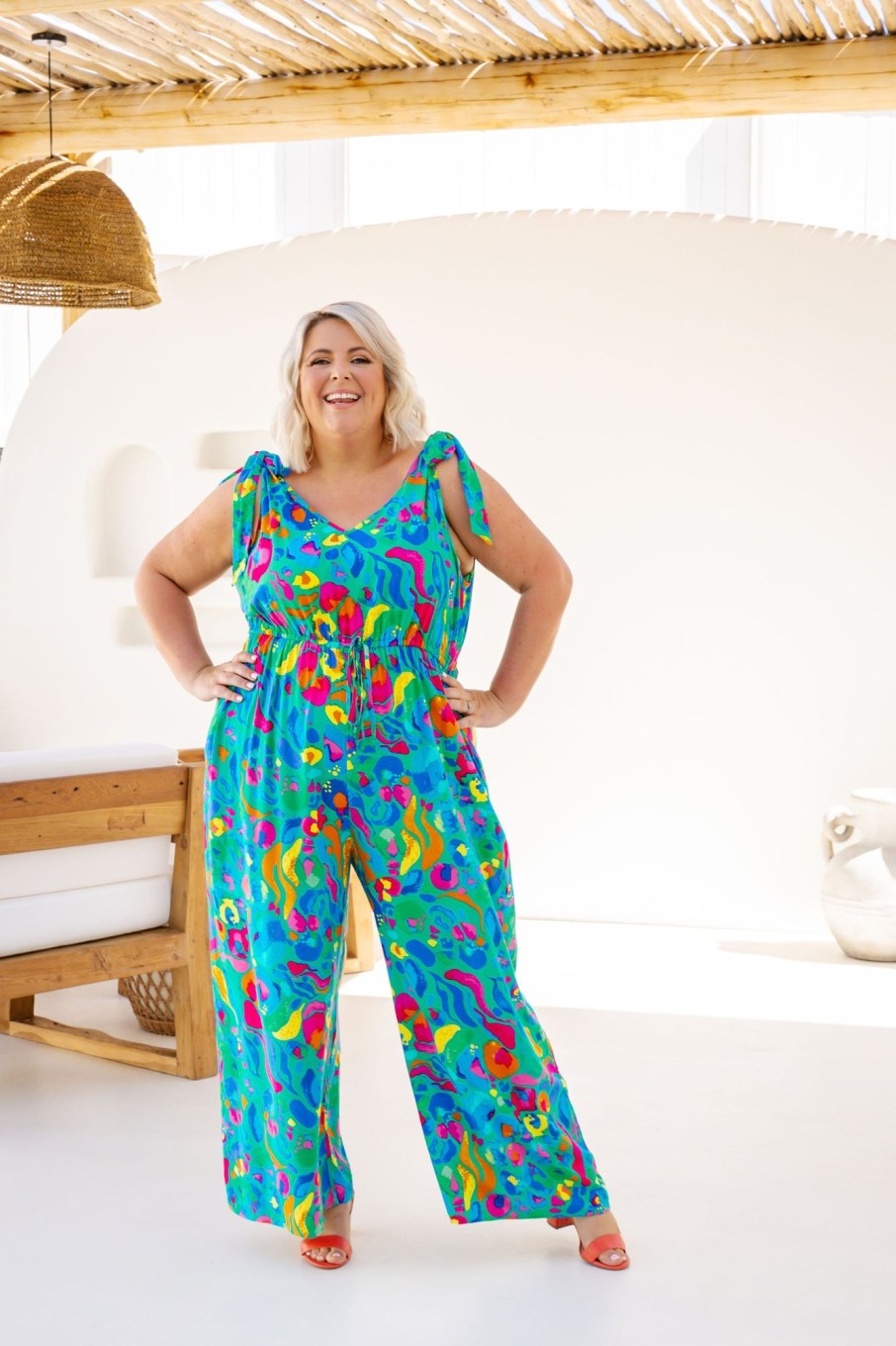 Clothing Proud Poppy Clothing Jumpsuits & Playsuits | Paige Jumpsuit In Emerald Fusion By Kasey Rainbow