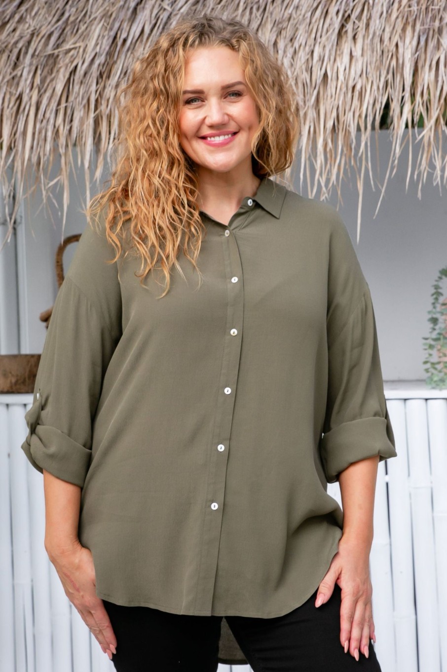 Clothing Proud Poppy Clothing Shirts | Cassidy Shirt In Khaki