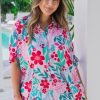 Clothing Proud Poppy Clothing Shirts | Tammin Shirt In Festive Floral By Kasey Rainbow