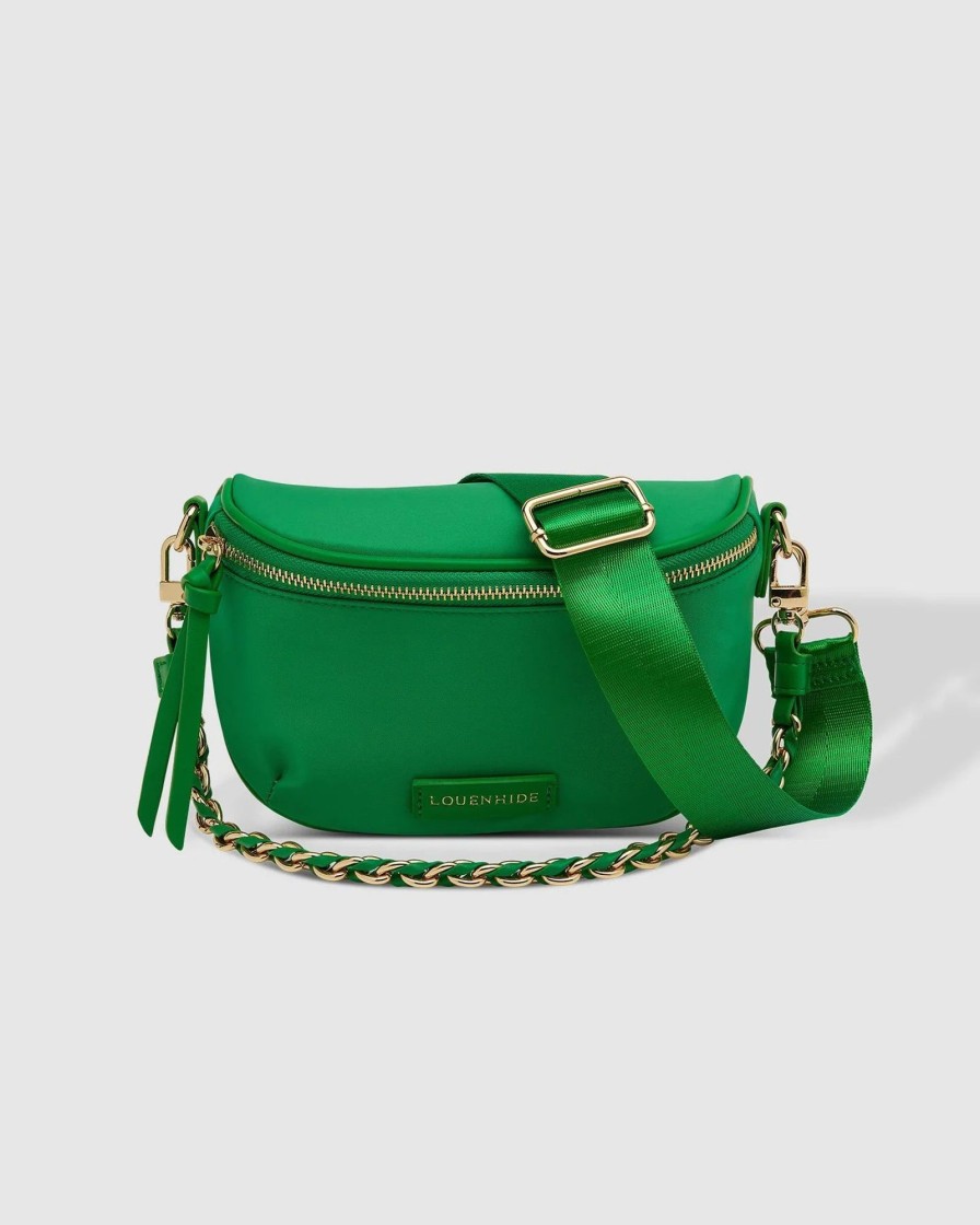 Accessories Proud Poppy Clothing Bags | Halsey Nylon Sling Bag Apple Green