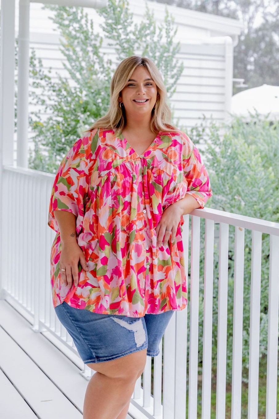 Clothing Proud Poppy Clothing Tops | Tiggy Peak Top In Spring Bloom