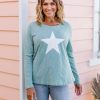 Clothing Proud Poppy Clothing Tops | Brighton Long Sleeve Basic Top In Sage