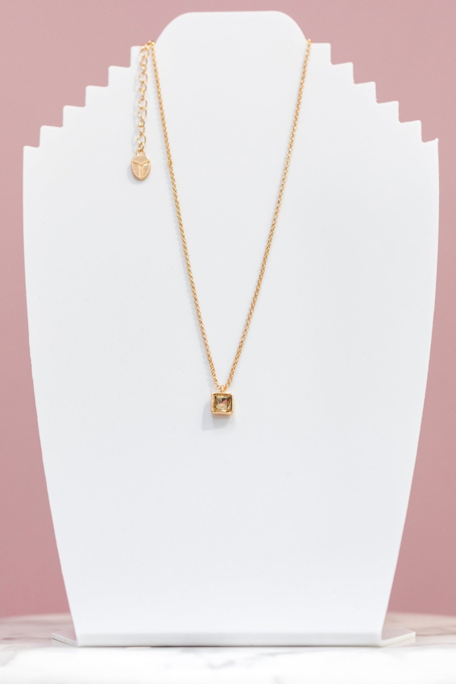 Accessories Proud Poppy Clothing Necklaces | Amor Necklace In Gold Square