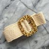 Accessories Proud Poppy Clothing Belts | Extra Length Stretch Belt With Leopard Buckle In Sand