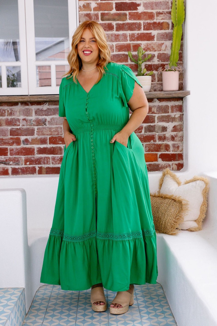 Dresses Proud Poppy Clothing | Louisa Green Maxi Dress