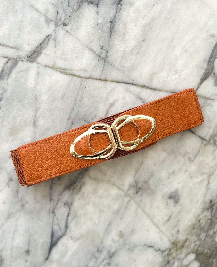 Accessories Proud Poppy Clothing Belts | Tan Stretch Belt