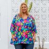 Clothing Proud Poppy Clothing Tops | Peak Top In Rainbow Leopard By Kasey Rainbow