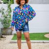 Clothing Proud Poppy Clothing Shirts | Dani Shirt In Blue Leopard By Kasey Rainbow