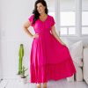 Dresses Proud Poppy Clothing | Louisa Fuchsia Maxi Dress