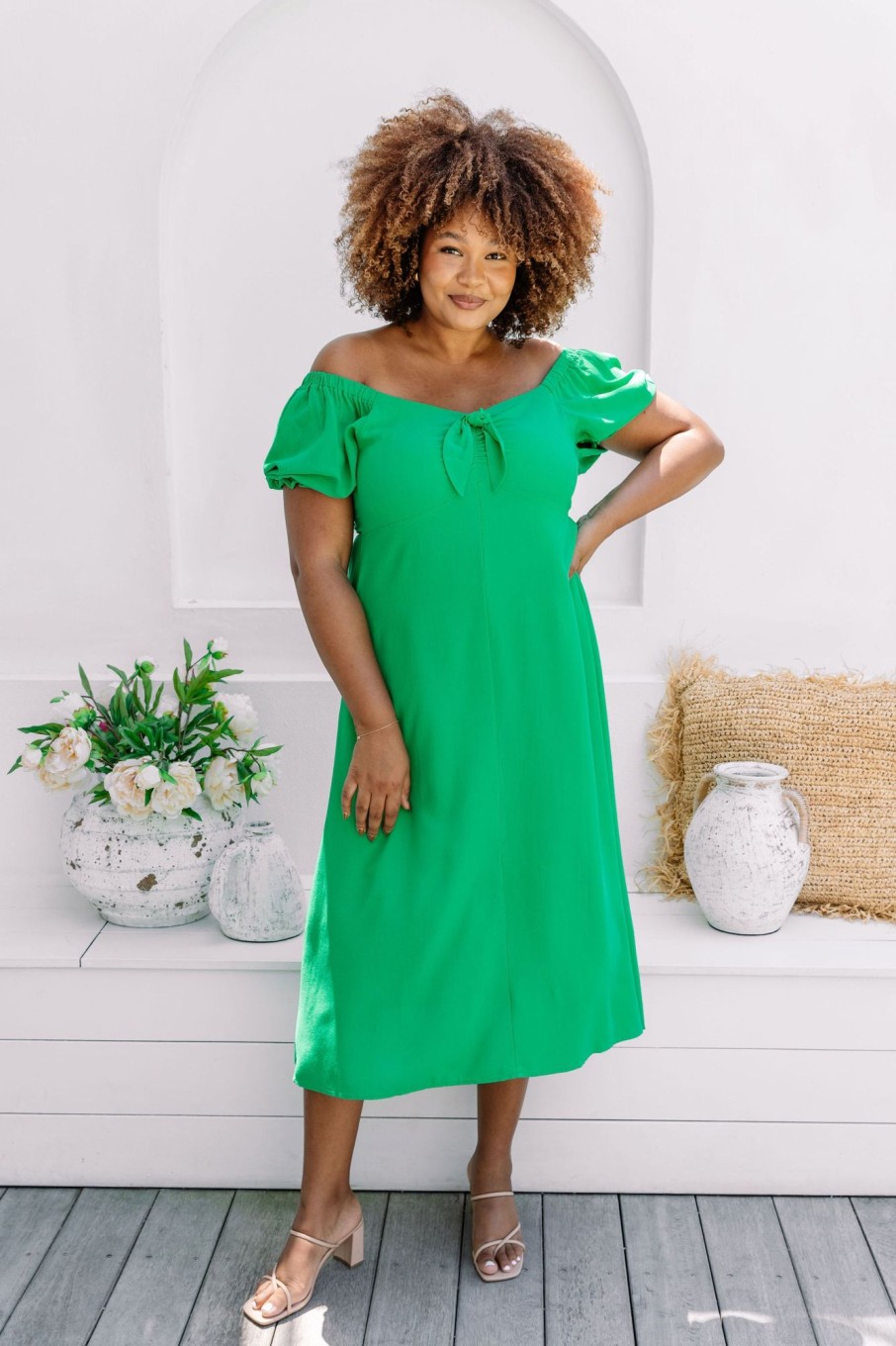 Dresses Proud Poppy Clothing | Colette Midi Dress In Green