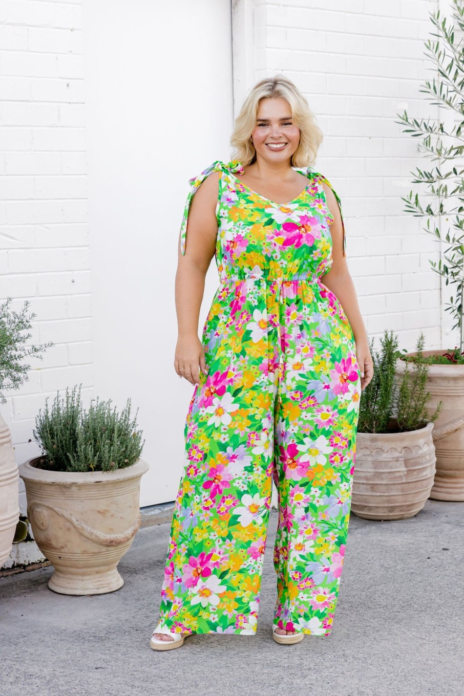 Clothing Proud Poppy Clothing Jumpsuits & Playsuits | Paige Jumpsuit In Green Botanical