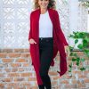 Clothing Proud Poppy Clothing Cardigans & Knits | Jane Cardigan In Burgundy