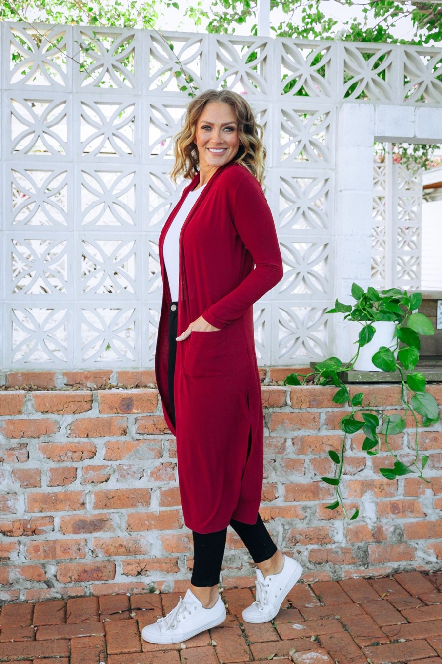 Clothing Proud Poppy Clothing Cardigans & Knits | Jane Cardigan In Burgundy